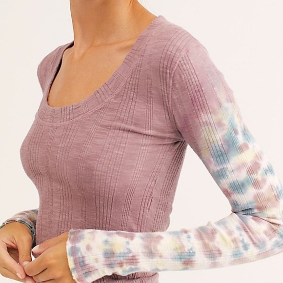 NWT Free People Big Sur Tie Dye Long Sleeve - Picture 5 of 10